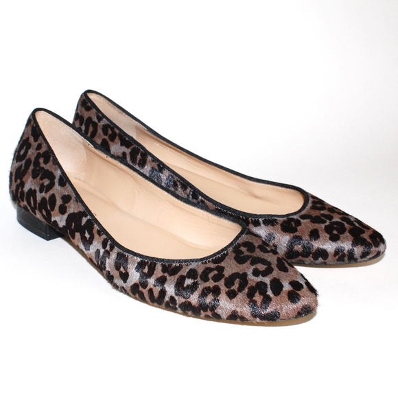 Talbots Leopard Print Ballet Flats in Calf Hair - Picture 1 of 14